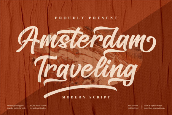 Amsterdam Traveling: A Bold Handwritten Font for Brands