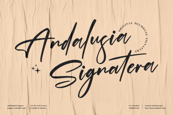 Andalusia Signatera: The Elegant Script Font for Campaigns