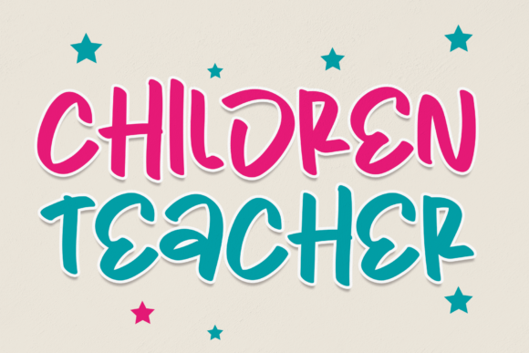 Children Teacher: A Friendly Handwritten Font for Web Design