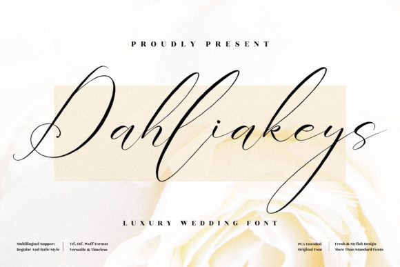 Dahliakeys: A Graceful Script Font for Crafters