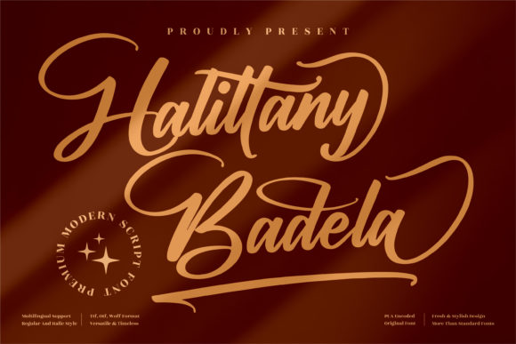 Halittany Badela: A Premium Script Font for Business