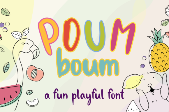 Poum Boum: A Playful Handwritten Font for Editorial Design