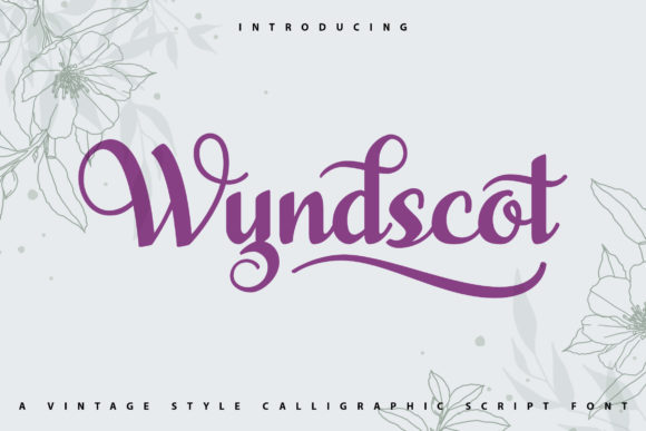WyndScot: A Dazzling Script Font for Editorial Design